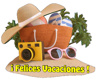 31 Fondo transparente Felices Vacaciones Español Mensajes 