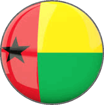 Rond Guinée Bissau Afrique Drapeaux 