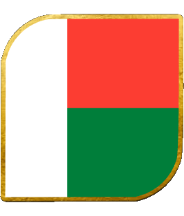 Carré Madagascar Afrique Drapeaux 