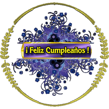 009 Fond Transparent Floral Feliz Cumpleaños Espagnol Messages 