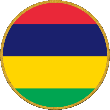 Round Mauritius Africa Flags 
