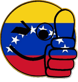 Smiley - OK Venezuela America Flags 