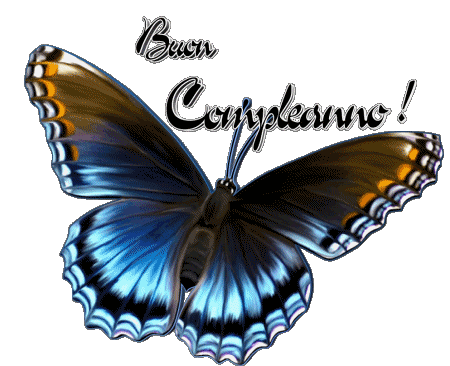 006 Transparent Background Farfalle Buon Compleanno Italian Messages 