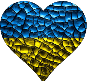 Cuore Ucraina Europa Bandiere 