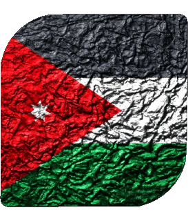 Carré Jordanie Asie Drapeaux 