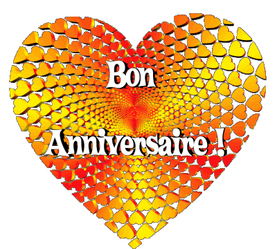 008 Coeur Bon Anniversaire Francese Messagi 