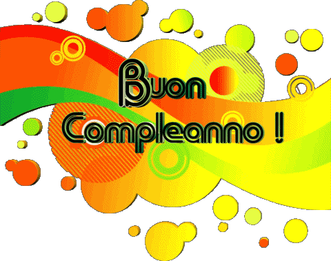 009 Transparenter Hintergrund Astratto - Geometrico Buon Compleanno Italienisch Nachrichten 