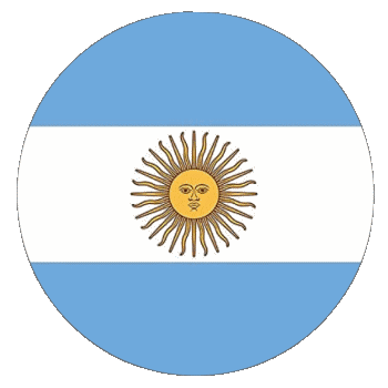 Round - Rings Argentina America Flags 