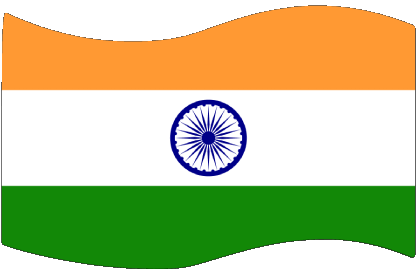 Rettangolo India Asia Bandiere 