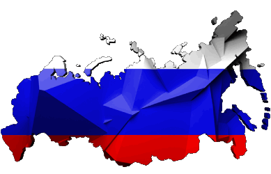 Karte Russland Europa Fahnen 