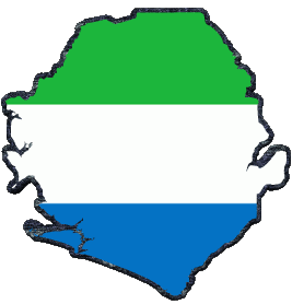 Carte Sierra Léone Afrique Drapeaux 