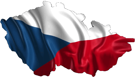 Karte Tschechische Republik Europa Fahnen 