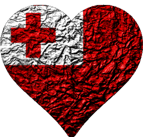 Coeur Tonga Océanie Drapeaux 