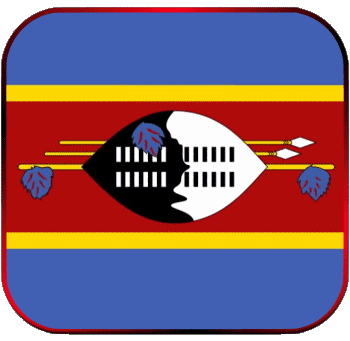 Square Eswatini Africa Flags 