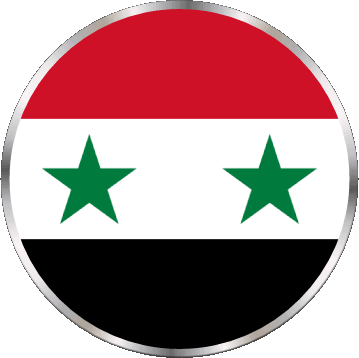 Runde Syrien Asien Fahnen 