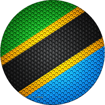Rond Tanzanie Afrique Drapeaux 