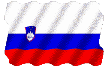Waving Slovenia Europe Flags 