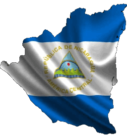Karte Nicaragua Amerika Fahnen 