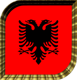 Carré Albanie Europe Drapeaux 