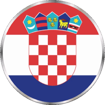 Round Croatia Europe Flags 