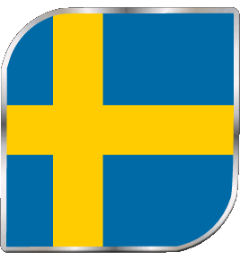 Square Sweden Europe Flags 