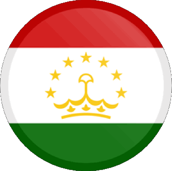 Runde Tadschikistan Asien Fahnen 