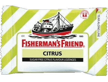 Citrus-Citrus Fisherman's Friend Caramelos Comida 