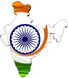 Mapa India Asia Banderas 