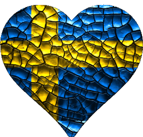 Herz Wildleder Europa Fahnen 