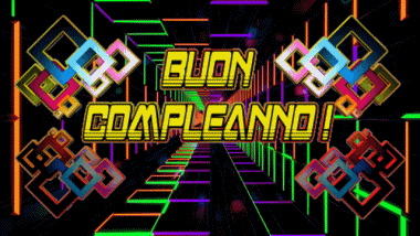 001 Animated Background Astratto - Geometrico Buon Compleanno Italian Messages 