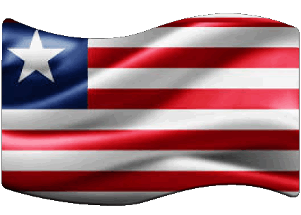 Rectángulo Liberia África Banderas 