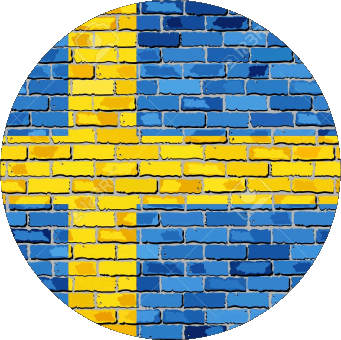 Round Sweden Europe Flags 
