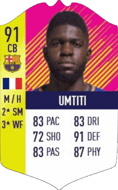 Samuel Umtiti Francia F I F A - Giocatori carte Videogiochi Multimedia 