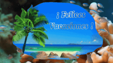 006 Fondo animado Felices Vacaciones Español Mensajes 