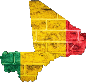 Carta Geografica Mali Africa Bandiere 