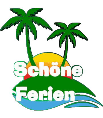 01 Sfondo trasparente Schöne Ferien Tedesco Messagi 