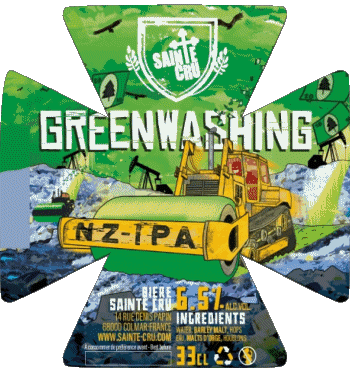 Greenwashing-Greenwashing Sainte Cru Francia continental Cervezas Bebidas 