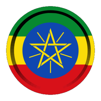 Rund - Ringe Äthiopien Afrika Fahnen 