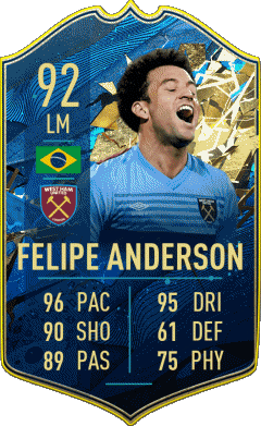 Felipe Anderson Pereira Gomes Brasile F I F A - Giocatori carte Videogiochi Multimedia 