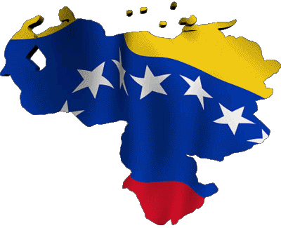 Karte Venezuela Amerika Fahnen 