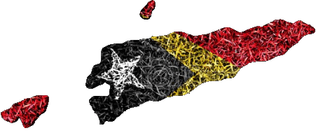 Carte Timor Oriental Asie Drapeaux 