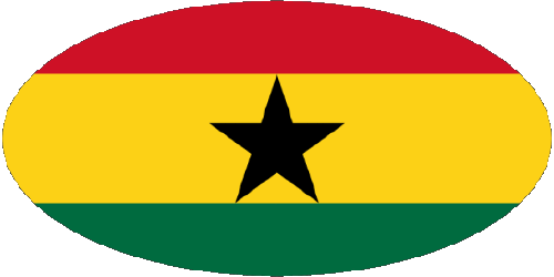 Oval Ghana África Banderas 