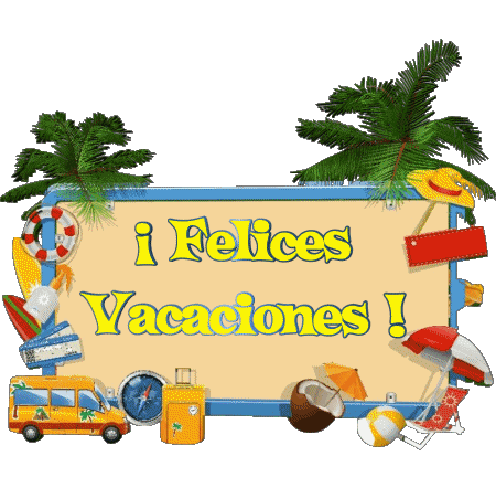 06 Transparenter Hintergrund Felices Vacaciones Spanisch Nachrichten 