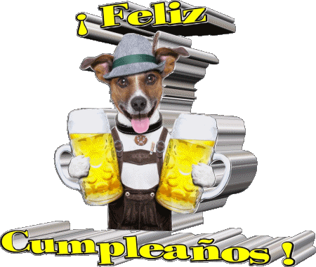 003 Animales Feliz Cumpleaños Spagnolo Messagi 