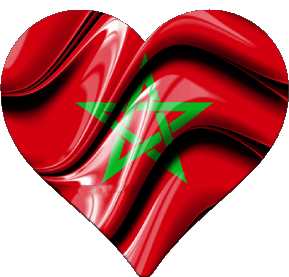 Cuore Marocco Africa Bandiere 