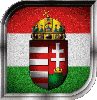 Square Hungary Europe Flags 