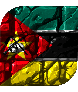 Quadrato Mozambico Africa Bandiere 