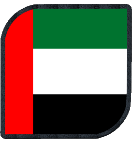 Carré Emirats Arabes Unis Asie Drapeaux 