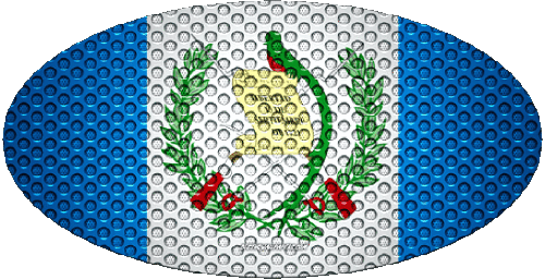 Oval Guatemala America Flags 