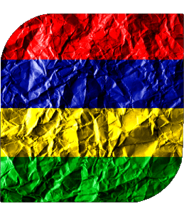 Quadrato Mauritius Africa Bandiere 